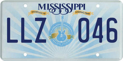 MS license plate LLZ046