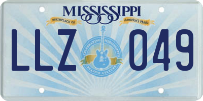 MS license plate LLZ049