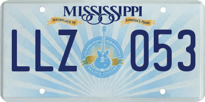 MS license plate LLZ053