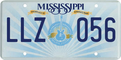 MS license plate LLZ056