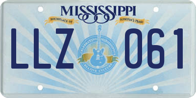 MS license plate LLZ061