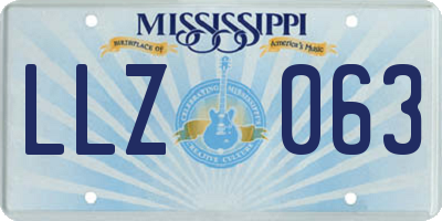 MS license plate LLZ063