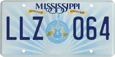 MS license plate LLZ064