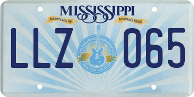 MS license plate LLZ065