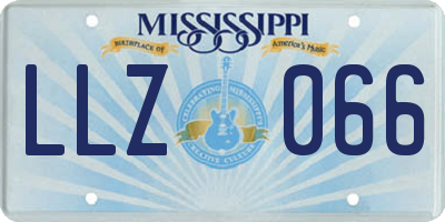MS license plate LLZ066