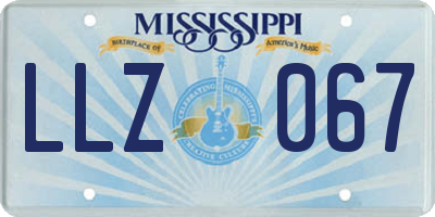 MS license plate LLZ067