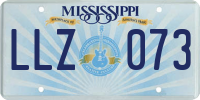MS license plate LLZ073
