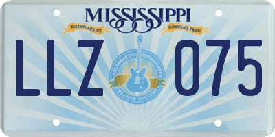 MS license plate LLZ075
