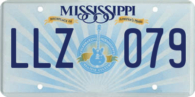 MS license plate LLZ079
