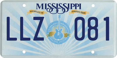 MS license plate LLZ081