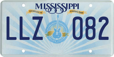 MS license plate LLZ082