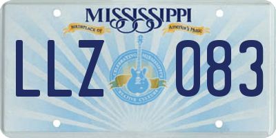 MS license plate LLZ083