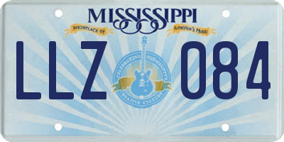 MS license plate LLZ084