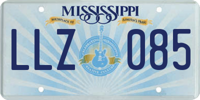 MS license plate LLZ085