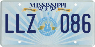MS license plate LLZ086