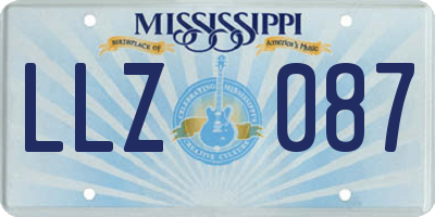 MS license plate LLZ087