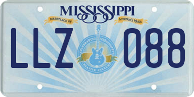 MS license plate LLZ088