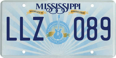 MS license plate LLZ089