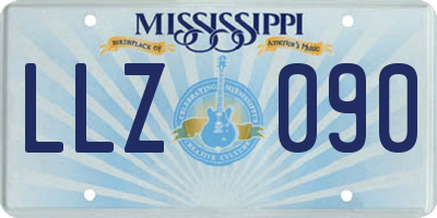 MS license plate LLZ090