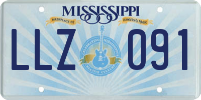 MS license plate LLZ091