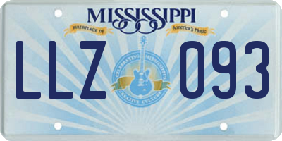 MS license plate LLZ093