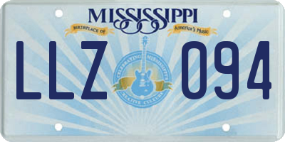 MS license plate LLZ094