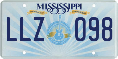 MS license plate LLZ098