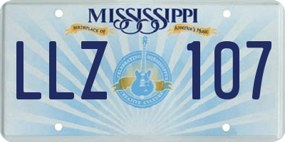 MS license plate LLZ107