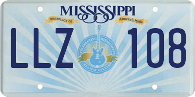 MS license plate LLZ108