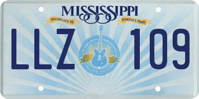 MS license plate LLZ109