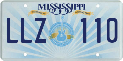MS license plate LLZ110