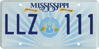 MS license plate LLZ111