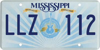 MS license plate LLZ112