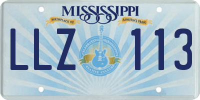 MS license plate LLZ113