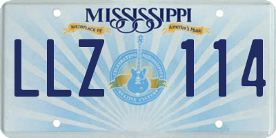 MS license plate LLZ114