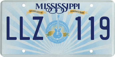 MS license plate LLZ119