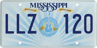 MS license plate LLZ120