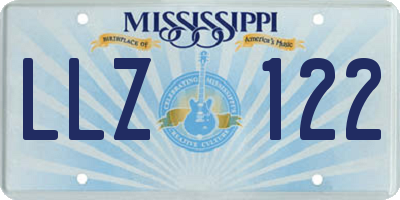 MS license plate LLZ122
