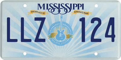 MS license plate LLZ124