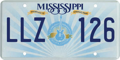 MS license plate LLZ126