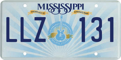 MS license plate LLZ131