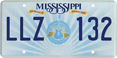 MS license plate LLZ132