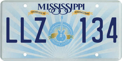 MS license plate LLZ134