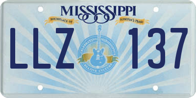 MS license plate LLZ137