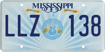 MS license plate LLZ138