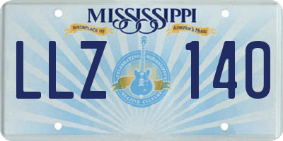 MS license plate LLZ140