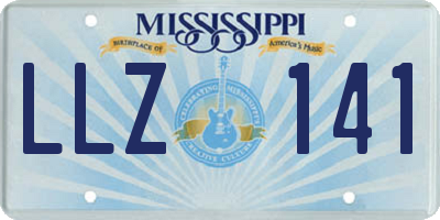 MS license plate LLZ141