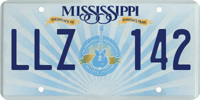 MS license plate LLZ142