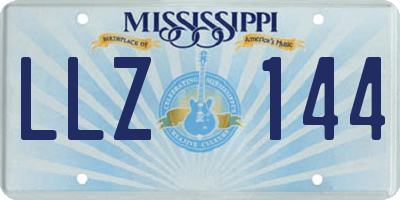 MS license plate LLZ144