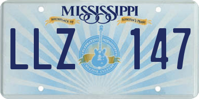 MS license plate LLZ147